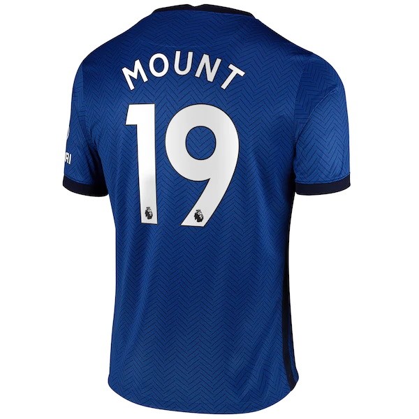 Camiseta Chelsea NO.19 Mount Primera Equipación 2020-2021 Azul